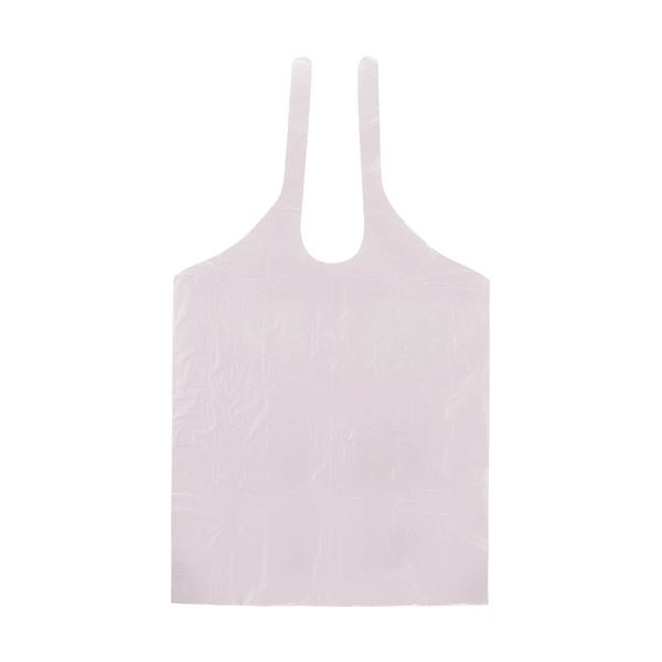 【送料無料】（まとめ） ファーストレイトPE食事用エプロン タイオンタイプ ラベンダー FR-818 1箱（50枚） 【×5セット】