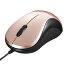 【送料無料】バッファロー(サプライ) 有線 BlueLED光学式マウス 静音/3ボタン ベージュピンク BSMBU100BP