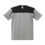 【送料無料】7.1オンスUSコットンオープンエンドヤーン フットボール Tシャツ ミックスグレー/ブラック M