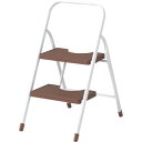 【送料無料】折りたたみ踏み台/カラーステップ2段 スチール YSF-7092N BR ブラウン 【4個セット】【代引不可】