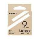 【送料無料】(まとめ)カシオ ラテコ 詰替用テープ9mm×8m 白/黒文字 XB-9WE 1セット(5個)【×3セット】