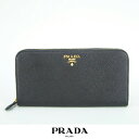 【2017-18秋冬定番モデル】 プラダ/PRADA 長財布/サイフ SAFFIANO METAL 1ML506 QWA (NERO/ブラック:F0002) ラウンドファスナー/ラウンドジップ/小物/プレゼント/誕生日/パーティー/バレンタイン/父の日/クリスマス/メンズ/レディース/男女兼用