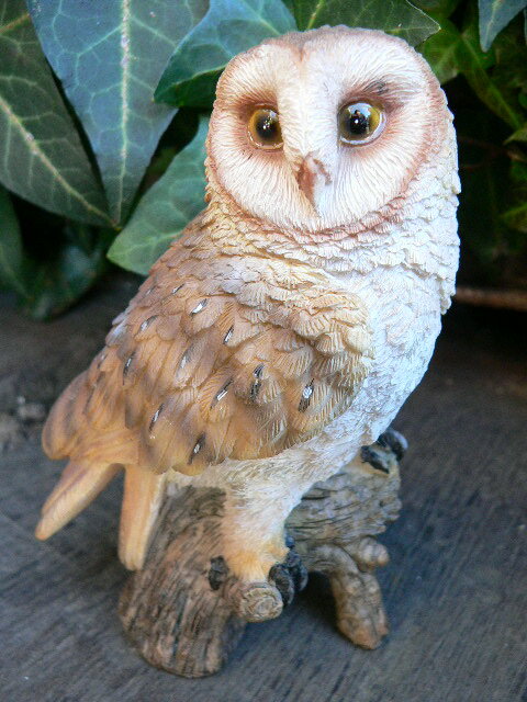 茶フクロウの置物（12cm）ふくろう　N2246　鳥　とり　動物 オーナメント　オブジェ　…...:worldon:10001127