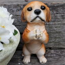犬の置物 ビーグルのお願い 7362HT いぬ イヌ 動物 オーナメント ガーデン インテリア 雑貨 置物 庭 ガーデンマスコット 雑貨小物 ディスプレィ 陶器 リアル