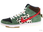 NIKE SB DUNK HIGH PRO QS "WALK THE DOG" bq6827-300 fir/university red-black-white ナイキ ダンク ハイ プロ 未使用品