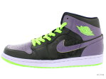 AIR JORDAN 1 RETRO 136065-021 blck/elctrc grn-cnyn prpl-pr v エア ジョーダン 1 未使用品