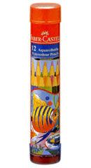 ファーバーカステル「水彩色鉛筆 丸缶 12色セット（TFC-115912）」