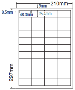 東洋印刷「OAラベル再剥離タイプ（LDW44CEF）」【44面 48.3mm×25.4mm】...:wow:10001704