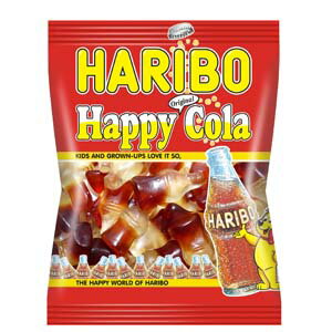 【輸入菓子】HARIBO(ハリボー)　グミキャンディ　ハッピーコーラ(100g)