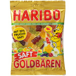 【輸入菓子】HARIBO(ハリボー)　グミキャンディ　ジューシーゴールドベア(175g)3150円以上で送料無料！(沖縄県を除く)6種類のフルーツの味が楽しめるグミキャンディ