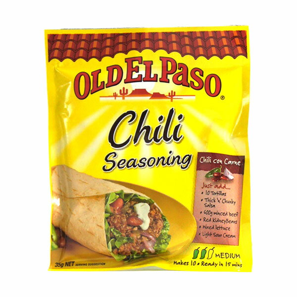 【Old El Paso/オールドエルパソ】チリ・シーズニング(35g)3150円以上で送料無料！(沖縄県を除く)メキシカンフードをご家庭で！代表的なメキシコ料理、チリコンカンのためのシーズニング