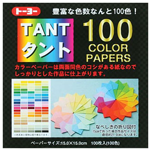 【折り紙】トーヨー 007200 100色入った折り紙！タント100