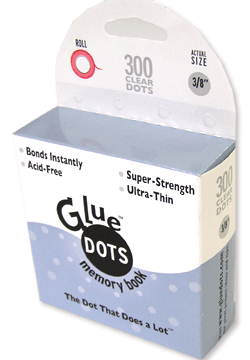 【GLUE DOTS/グルードッツ】グルードッツ　メモリーブック（超薄型・直径10mm・300個入り）3150円以上で送料無料！(沖縄県をのぞく)スクラップブッキングに！ドット状の接着剤！