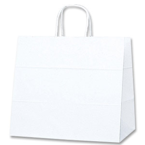 【HEIKO/シモジマ】紙袋　25チャームバッグ　32-4　白無地（50枚入）