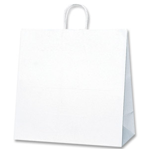 【HEIKO/シモジマ】紙袋　25チャームバッグ　45-1　白無地（50枚入）