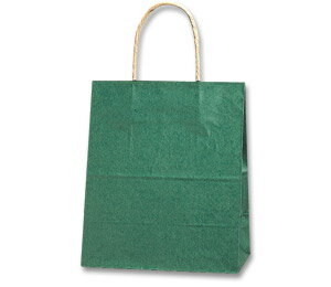 【HEIKO/シモジマ】紙袋　25チャームバッグ　21-12　未晒カラー無地　グリーンC（50枚入）