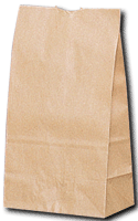 【HEIKO/シモジマ】紙袋　角底袋（クラフト袋）　未晒無地　No.4（100枚入り）