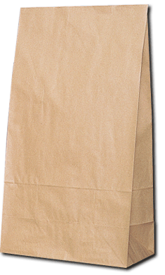 【HEIKO/シモジマ】紙袋　角底袋（クラフト袋）　未晒無地　LL（100枚入り）