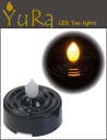LEDキャンドル　YuRa（ユラ）　ブラック/イエロー　LED TL2 BY