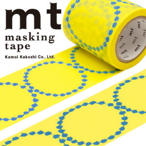 マスキングテープ mt カモ井加工紙 mt x ミナ ペルホネン 1p tambourine grande・yellow（48mmx10m）MTMINA22