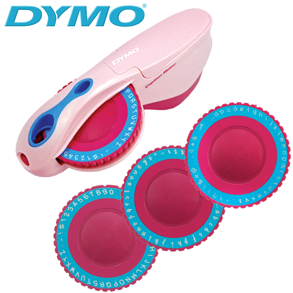 【DYMO/ダイモ】テープライター　キャプションメーカー　DM1741205（ピンク）（テープ1巻セット済み）