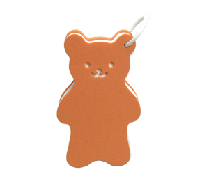 【フエキ】アニマルカードメモ（リングメモ）　クマ　オレンジ