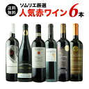 【送料無料】ソムリエ人気赤ワイン6本セット 第44弾 送料無料 赤ワインセット 【smtb-T】【ギフト・プレゼント対応可】【ギフト ワイン】【ソムリエ】【楽ギフ_のし】