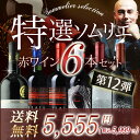 特選ソムリエ赤6本セット 第12弾 送料無料 赤ワインセット 【YDKG-t】【smtb-T】【送料無料S】【ギフト・プレゼント対応可】【ギフト ワイン】【ソムリエ】【楽ギフ_のし】【あす楽_日曜営業】