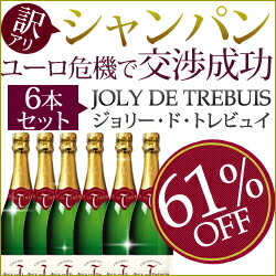 [NV] ジョリー・ド・トレビュイ　シャンパーニュ×6本入り（750ml×6）61％OFF！単品買いよりお得な6本セット！期間限定今だけ送料無料！8月9日10:00〜8月13日23:59まで！※クール便は別途210円が必要です。