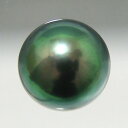 あこや黒真珠 パールルース（シングル） グリーン系 7.0-7.5mm ABB ラウンド （片穴があいています）[n3][5-429]（真珠 パールセミオーダー 加工用）