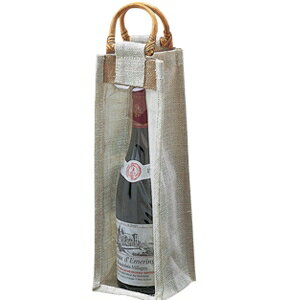 ワインボトル 手提げバッグ　ホワイトワインの持ち運びやプレゼントに便利なボトルバッグ