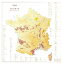 【折り目なし】ワイン地図 フランス【UVフィルム表面加工】【Aug08P3】