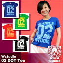 Wstudio☆ダブルスタジオ☆02DOT Tee ☆＜Wstudio＞ オリジナルブランド/マルニデザイン：フィットネス/ダンスウェア：ユニセックストップス・02ドットTシャツ/02・DOUBLE STUDIO