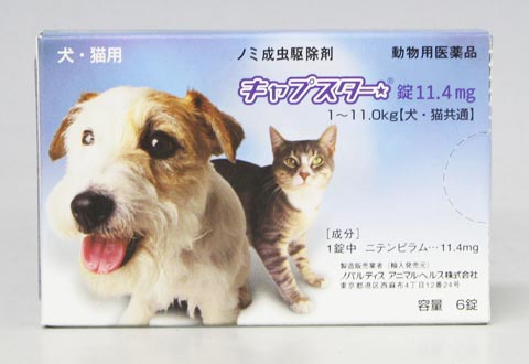 （医薬品）犬猫用 キャプスター錠 11.4mg　（体重1〜11.0kg） 6錠入