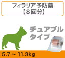 フィラリア症の診療と処方（チュアブルタイプ）中型犬用（5.7kg〜11.3kg） 8回分セット