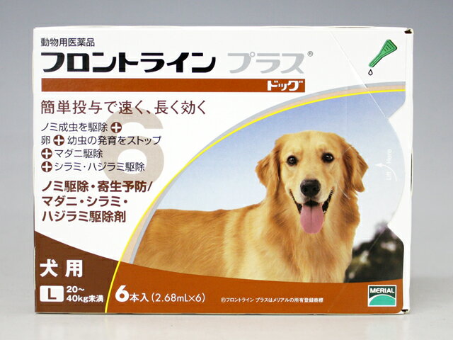 犬用 フロントラインプラス L （20kg〜40kg）　6ピペット