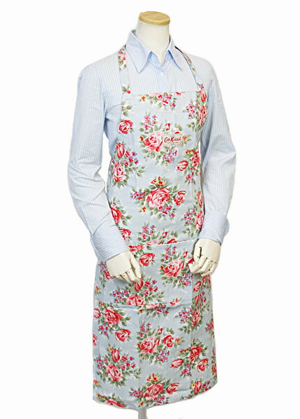 キャスキッドソン Cath Kidston Cooks Apron クックスエプロン English Rose Duckegg イングリッシュローズダックエッグ 302531 【楽ギフ_包装】【YDKG】【25％OFF！国内定価 4,830円】