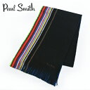 ポールスミス PAUL SMITH マフラー AGXA 943A S281 ブラック MEN SCARF REVRS MLT EDG ポールスミス(PAUL SMITH)マフラー