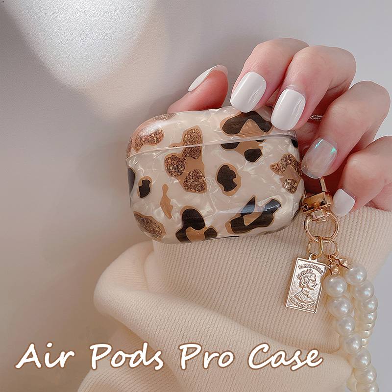 AirPods Pro ケース ヒョウ柄 カバー AirPods Pro 2019 かわいい オシャレ 送料無料 パール 豹柄 耐衝撃 エアーポッズプロ ケース おしゃれ キャラクター イラスト 着脱簡単 カラビラ付き 耐衝撃 汗 水 防止 充電対応 スリムフィット Apple AirPods