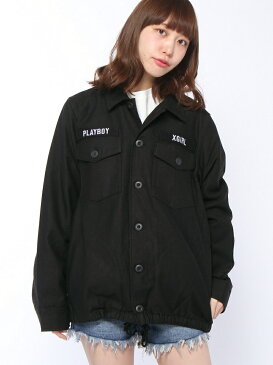 [Rakuten BRAND AVENUE]【SALE／35%OFF】X-girl x PLAY BOY BDU JACKET X-girl エックスガール コート/ジャケット【RBA_S】【RBA_E】【送料無料】