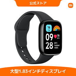 【4/24 20___00~4/27 09___59 27%OFF】＼楽天1位／Xiaomi Redmi Watch 3 Active スマートウォッチ 大型1.83インチディスプレイ スタイリッシュな長方形デザイン 100種類以上のワークアウト・スポーツモード Bluetooth®️ 通話対応 血中酸素レベル測定 正規品