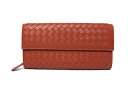 【未使用展示品】【程度S】ボッテガヴェネタ BOTTEGA VENETA イントレチャート 150509 長財布 ブリック 茶色 ブラウン