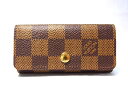 【極上美品】【程度S】【未使用品】ルイヴィトン LOUIS VUITTON キーケース 4本 4連ミュルティクレ4 N62631 ダミエ・エベヌ
