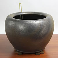 信楽焼10号火鉢！和風を演出する陶器火鉢です。陶器ひばち/手焙/手あぶり/信楽焼ひばち【hi-0003】