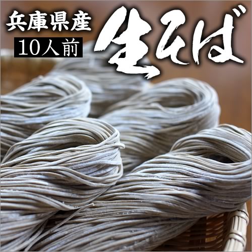 【送料無料】【つゆなし】兵庫県産そば粉使用の冷凍生そば10人前打ちたてそばをすぐに冷凍保存♪風味そのまま！夜久野そば本舗の原点の味をお届け