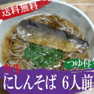 【送料無料】甘露煮と夜久野そばの相性がバツグン♪半生にしんそば6人前京都のそばといえばコレ…...:yakunosoba:10000034