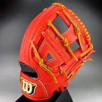 【送料無料】 2017年モデル ウィルソン Wilson 一般硬式内野手用 右投げ Wilson Staff DUAL WTAHWQDOH(22)Eオレンジの画像