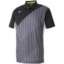 ミズノ MIZUNO ゲームシャツ 62JA900209 ブラック StandardFit ダイナモーションフィット クイックドライPLUS ソフトテニスウエア 日本バドミントン