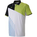 ミズノ MIZUNO ゲームシャツ 62JA900373 ホワイト StandardFit ダイナモーションフィット クイックドライPLUS ソフトテニスウエア 日本バドミントン