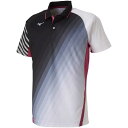 ミズノ MIZUNO ゲームシャツ 62JA900401 ホワイト StandardFit ダイナモーションフィット クイックドライPLUS ソフトテニスウエア 日本バドミントン
